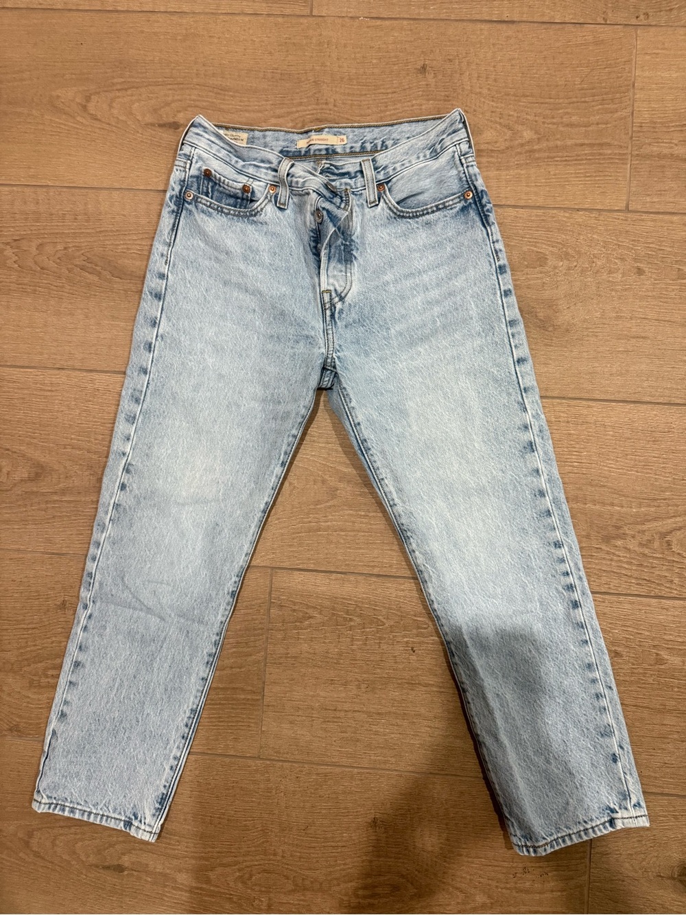 Light Wash Women’s Levi Wegie Straight Jeans